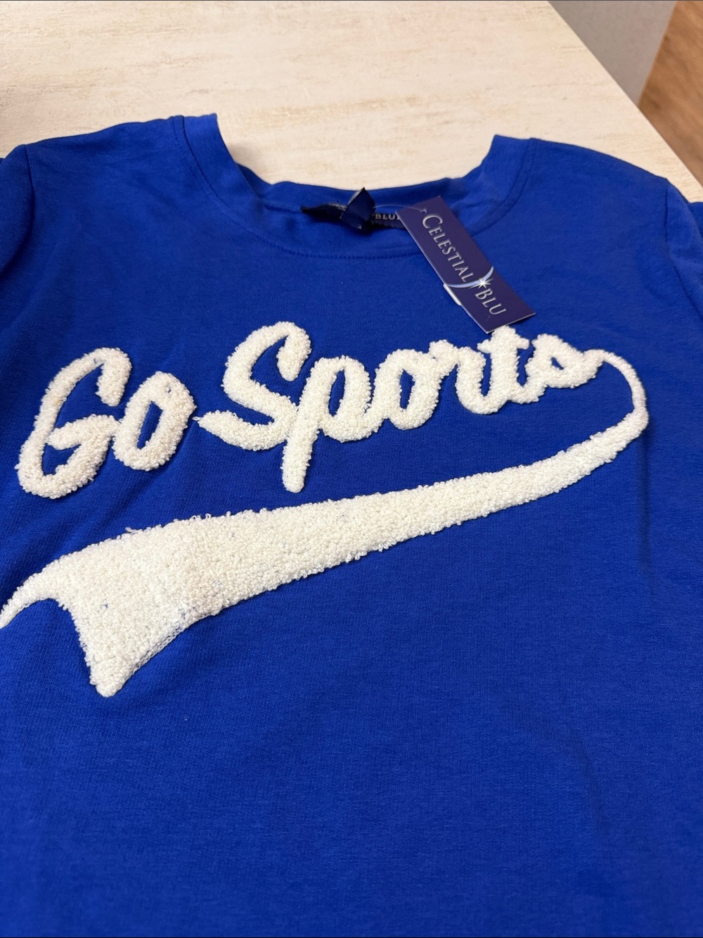 Royal Blue 'Go Sports' Short Sleeve Tee